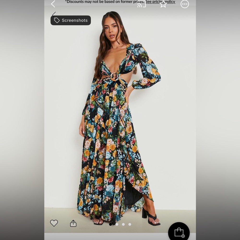 Boohoo Dress Cut out Maxi dress